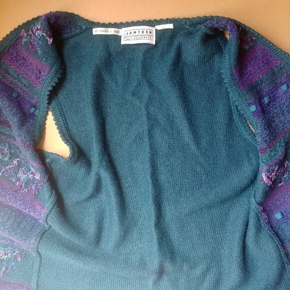 Jantzen Blue and Purple Knit Vest - Picture 8 of 12